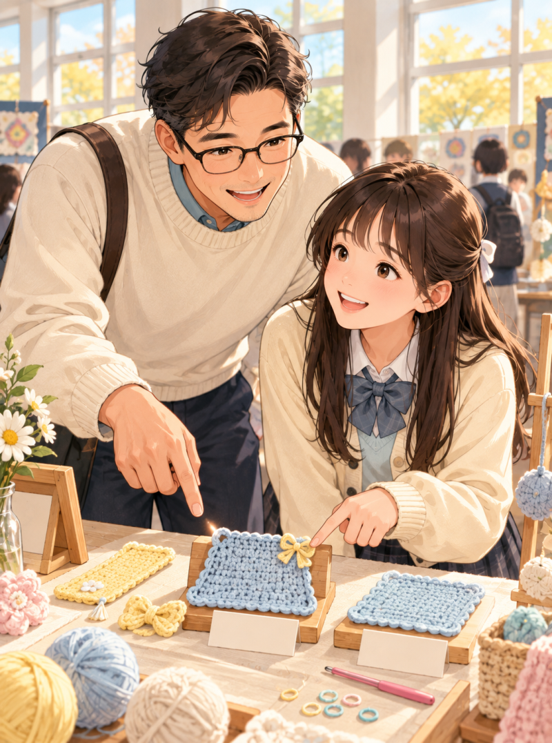 [요지경｜한편소설] 코바늘 뜨개질 초보 아빠의 첫 컵받침｜사라진 네모에 숨겨진 비밀