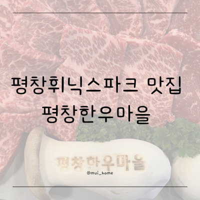 평창휘닉스파크 맛집 평창한우마을 솔직 후기