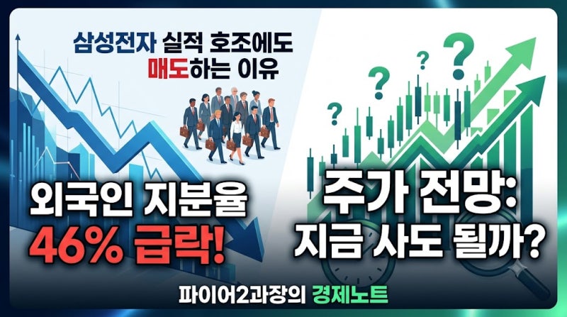 삼성전자 외국인 지분율 46% 급락! 실적 호조에도 매도하는 이유와 주가 전망