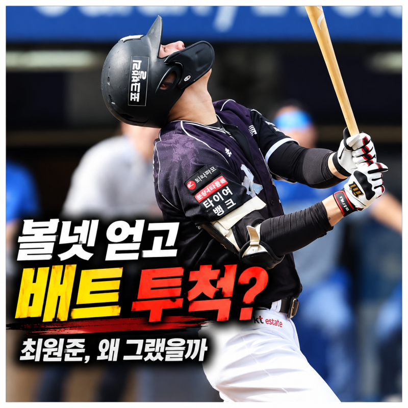 볼넷 얻고 배트 던진 최원준, 아무리 화가나도 이건 아니지않나?