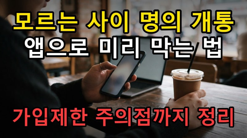 명의도용 방지 서비스 신청 방법, 가입제한 설정과 본인인증 제한 주의사항