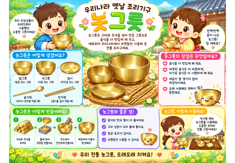 우리나라 옛날 조리기구 - 놋그릇