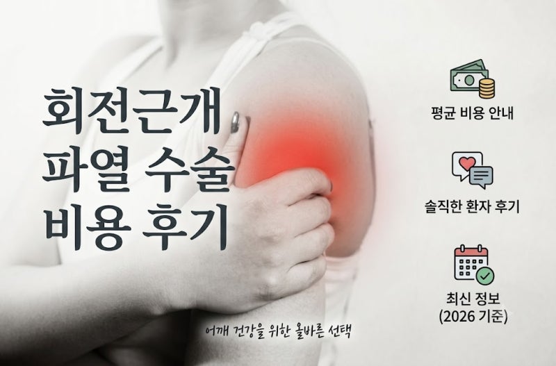 어깨 회전근개 수술 비용 실제 후기 비싸다