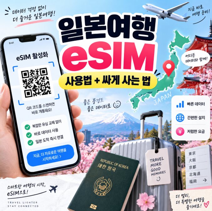 일본여행 eSIM 사용법·싸게 구매하는 법｜설치부터 현지 개통까지