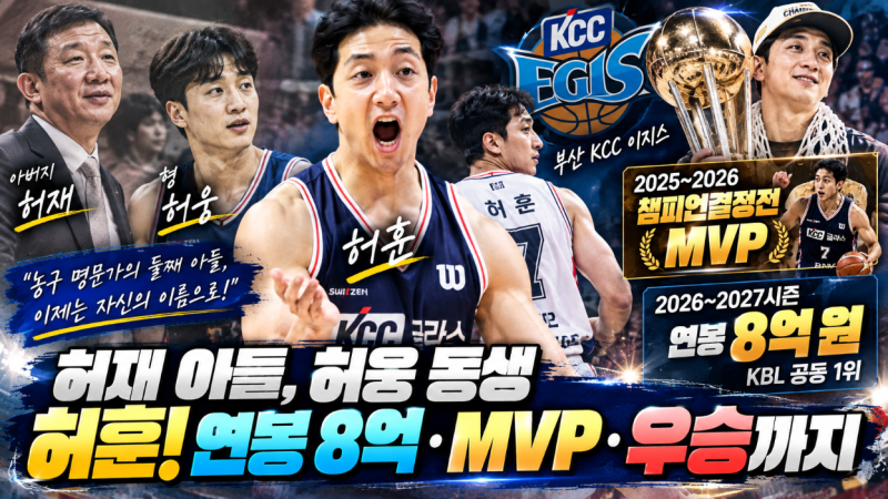 허훈 프로필 총정리! 허재 아들·허웅 동생에서 연봉 8억 원 KBL 최고 스타까지