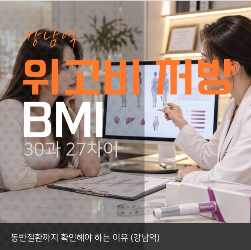 위고비 처방 BMI 30과 27 차이, 동반질환까지 확인해야 하는 이유 (강남역)