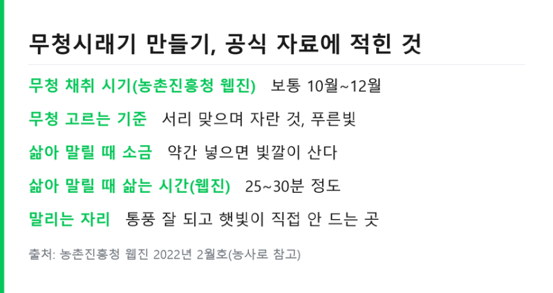 무청시래기 만들기 그늘 건조 순서 .. 말린 시래기 보관과 삶는 법