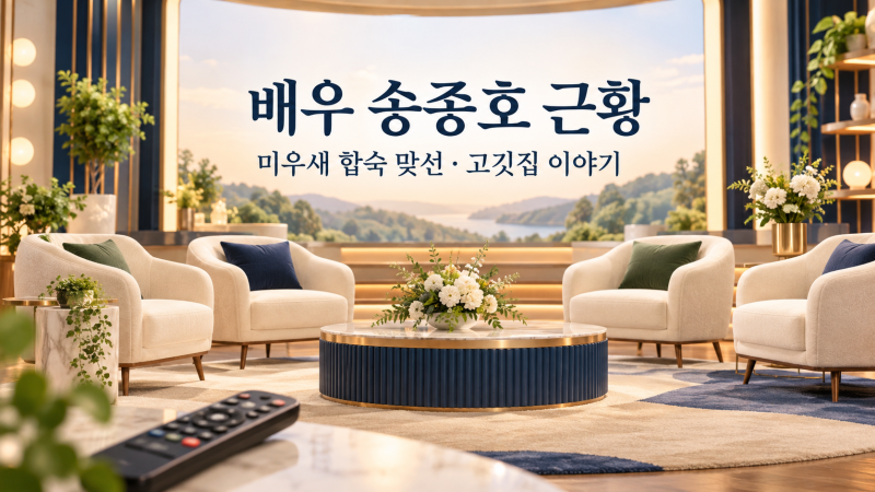 송종호 배우 근황, 미우새 합숙 맞선과 고깃집 운영 (+나이·대표작 확인)