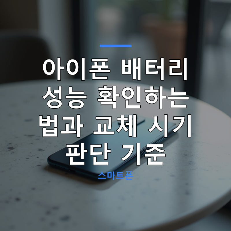 아이폰 배터리 성능 확인하는 법과 교체 시기 판단 기준