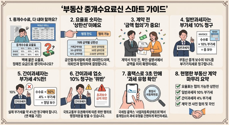 부동산 중개수수료 부가세 10%? 간이과세자는 4%만 내야 해요!