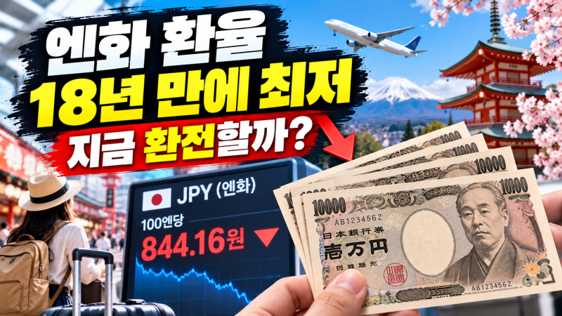엔화 환율 18년 만에 최저? 일본 여행 전 환전 지금 해야 할까