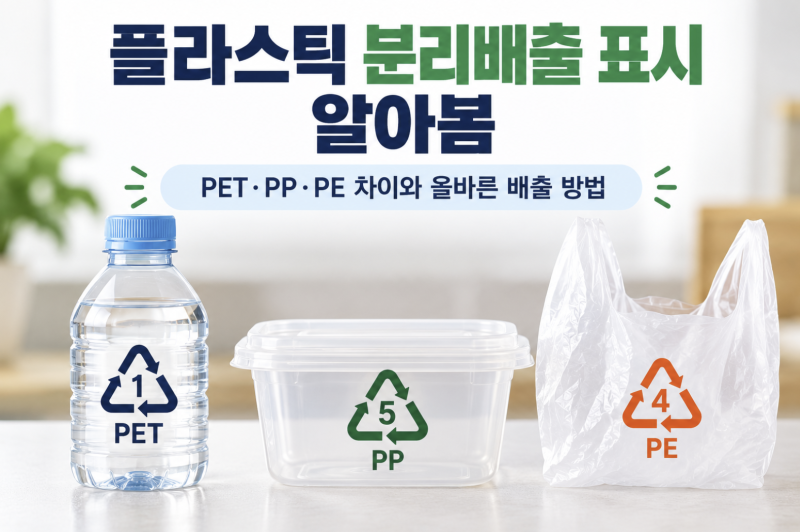 플라스틱 분리배출 표시 알아봄｜PET·PP·PE 차이와 올바른 배출 방법