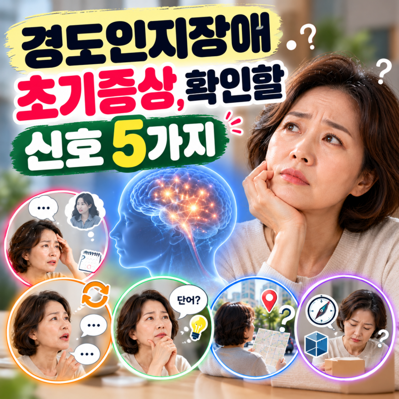 경도인지장애(MCI) 초기증상은? 조기발견 위해 확인할 신호 5가지