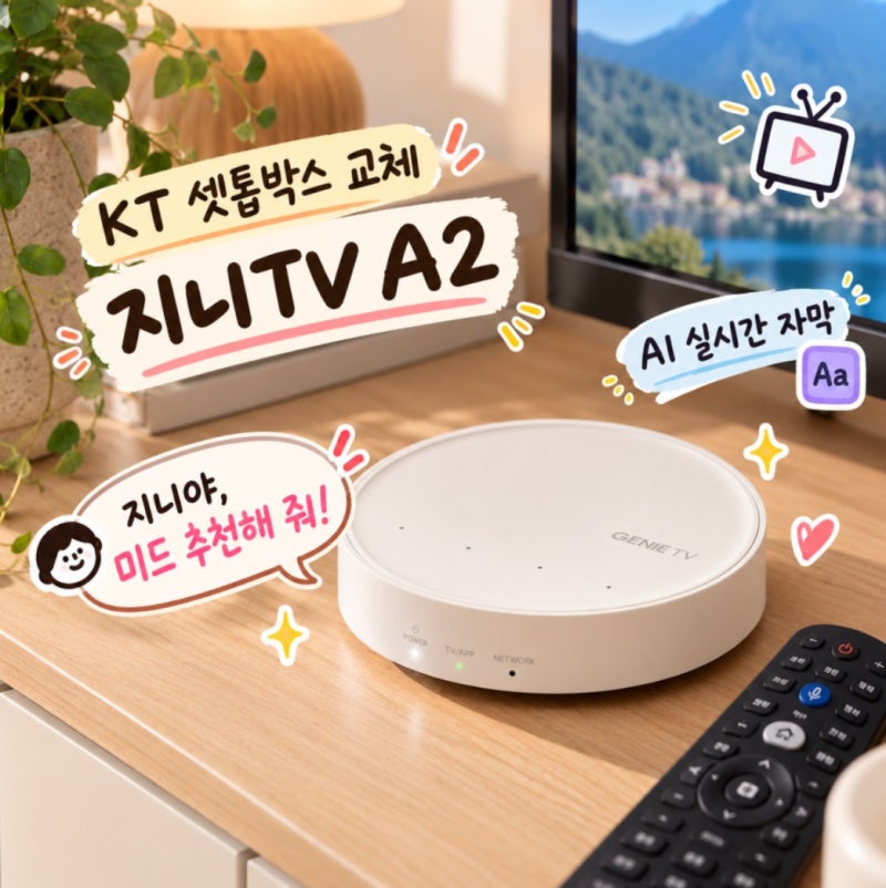 KT 셋톱박스 교체, 지니 TV A2 AI 기능과 요금 혜택 총정리