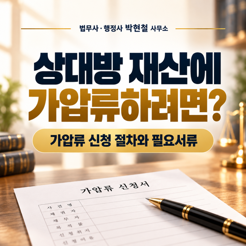 상대방 재산에 가압류하려면? 가압류 신청 절차와 필요서류