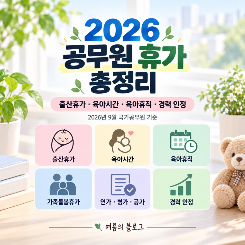 2026 공무원 휴가 총정리｜출산휴가·육아휴직과 경력 인정