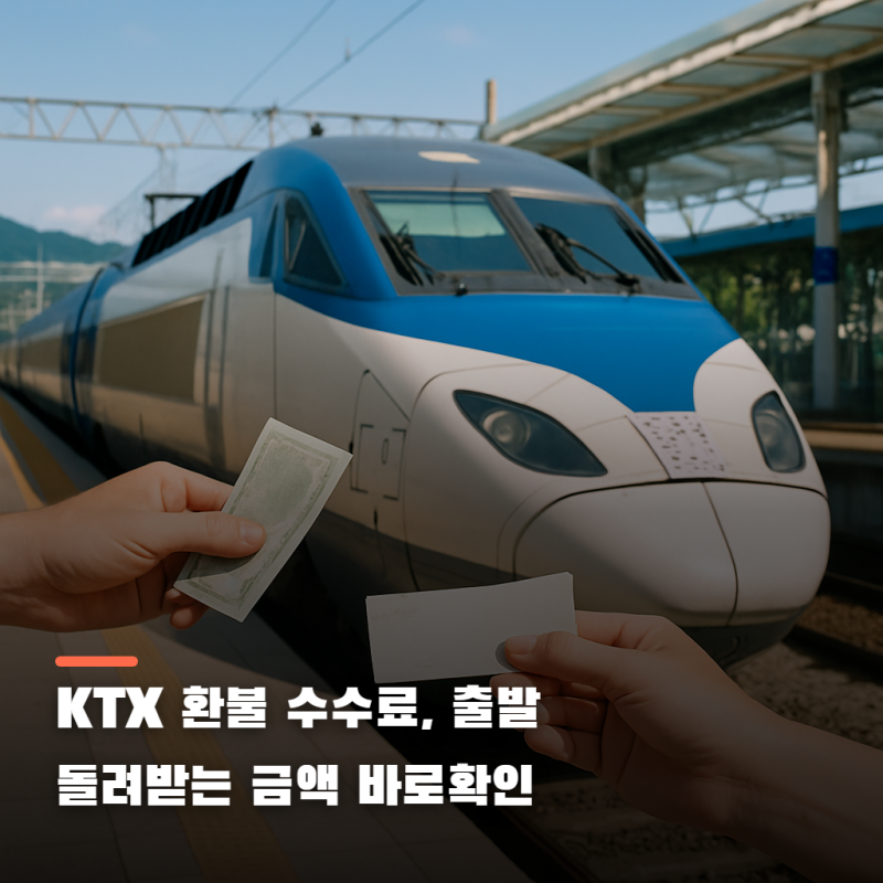 KTX 환불 수수료, 출발 전·후 구간별 기준은?｜돌려받는 금액 바로확인