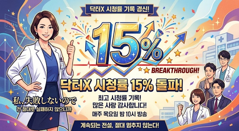 닥터X 시청률 15% 육박｜김지원 메디컬 느와르, 2회 만에 최고 17.4%