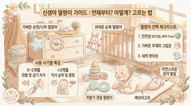 신생아 딸랑이 추천, 언제부터 사용할까? 아기 딸랑이 고르는 방법