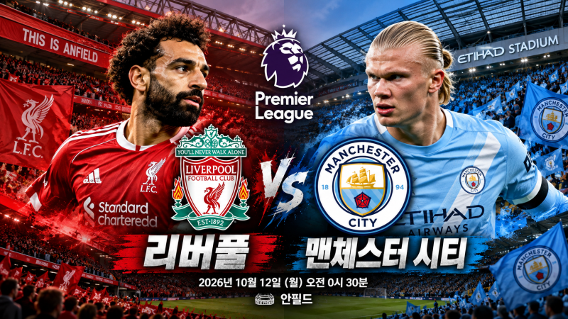 리버풀 vs 맨체스터 시티 완벽 분석｜홀란의 득점력과 리버풀의 부상 악재, 승리팀은?