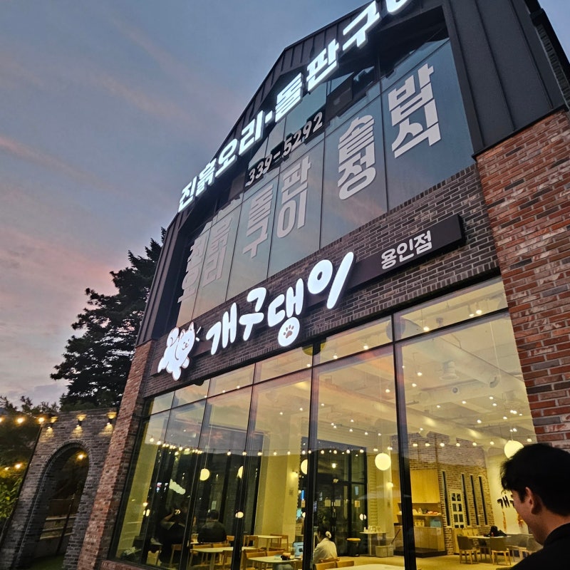 용인 애견카페 개구댕이, 노을보며 뛰뛰! 주말에 강아지랑 가볼만한 곳