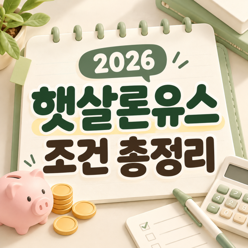 2026 햇살론유스 조건 총정리｜심사기간·재대출·신청방법까지