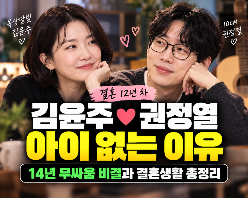 김윤주 10CM 권정열 결혼생활 아이없는 이유(+프로필 근황)