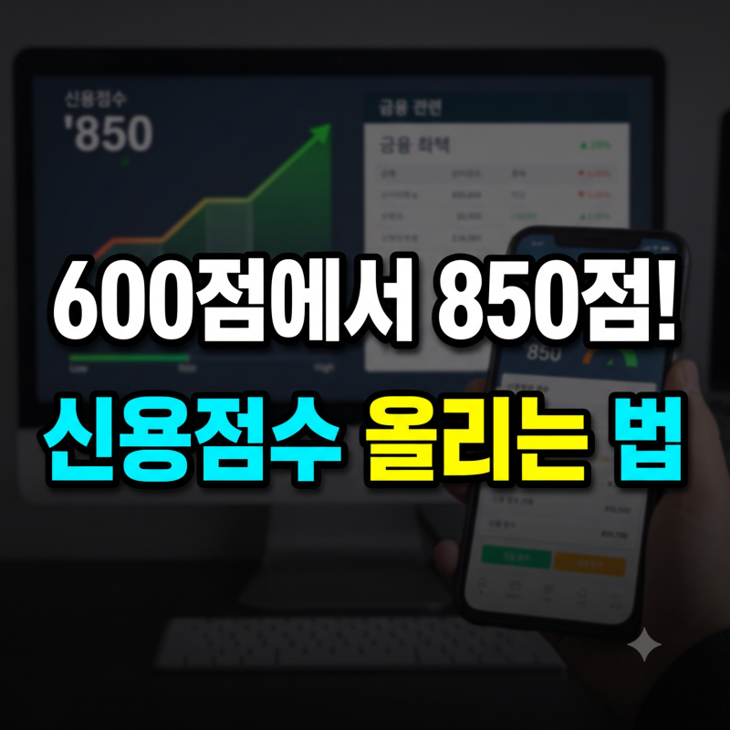 600점대 저신용자가 850점 만든 신용점수 올리는 법, 딱 3개 설정만 바꿨습니다