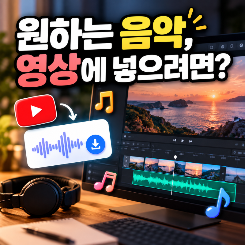 음악이 너무 길다면? 유튜브 음원추출과 영상편집 활용법