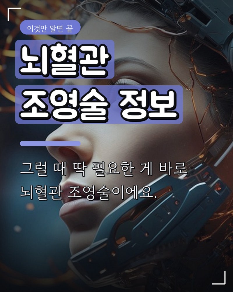 뇌혈관 조영술 정보