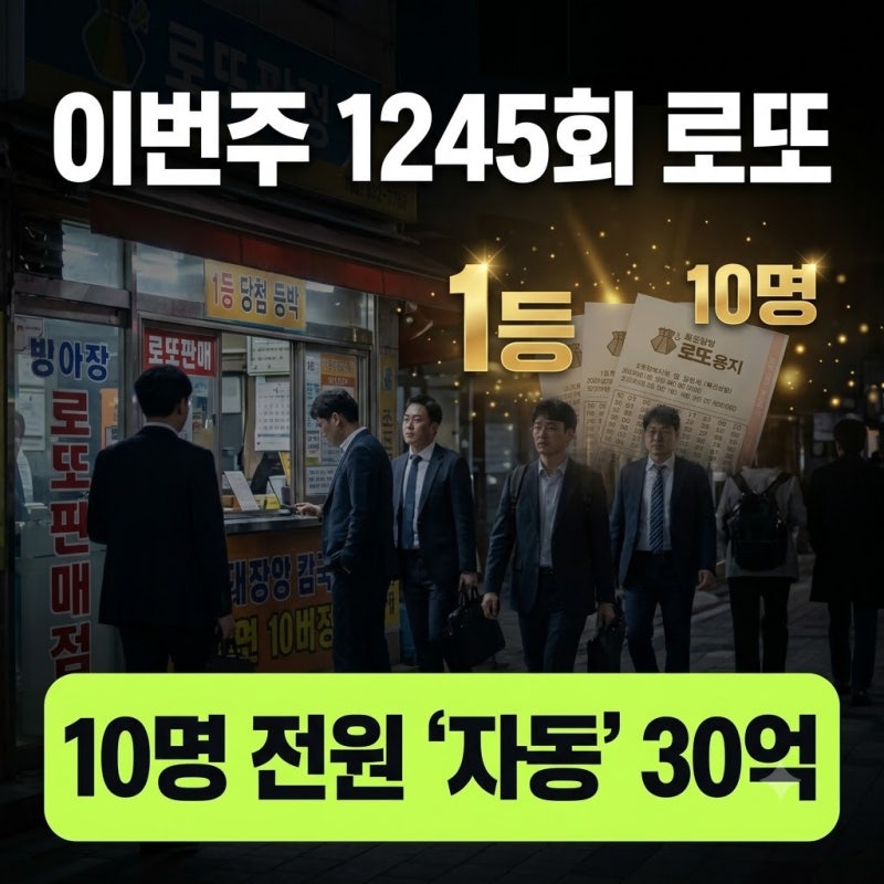 1245회 로또 1등 전원 '자동' 로또 당첨되는 법 진짜 있을까? 1등 당첨자들의 대박난 꿈 이야기....