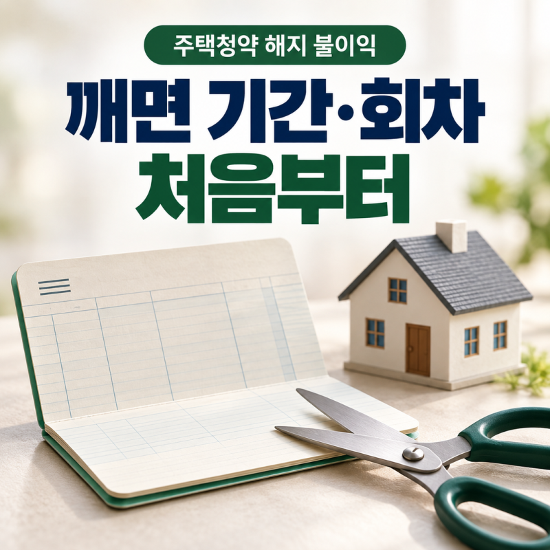 주택청약 해지 불이익, 기간·회차 처음부터｜납입중지·담보대출·추징 계산