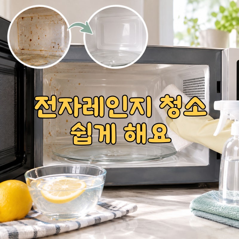 전자렌지 청소 이렇게만 해보세요! 전자레인지 청소방법 알려드릴게요.