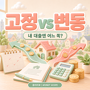 주담대 고정금리 vs 변동금리, 0.5%p 낮으면 변동형이 유리할까?