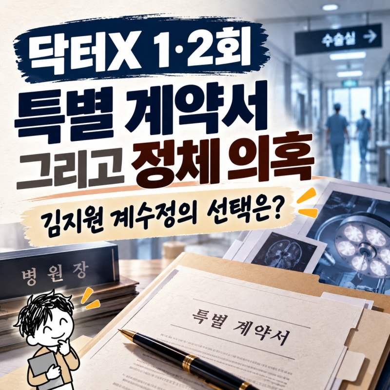 닥터X 김지원 1·2회 줄거리 결말, 특별 계약서와 정체 의혹까지