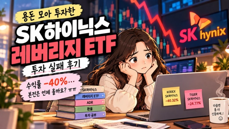SK하이닉스 레버리지 ETF 투자 실패 후기｜수익률 -40%, 본전은 언제 올까요?