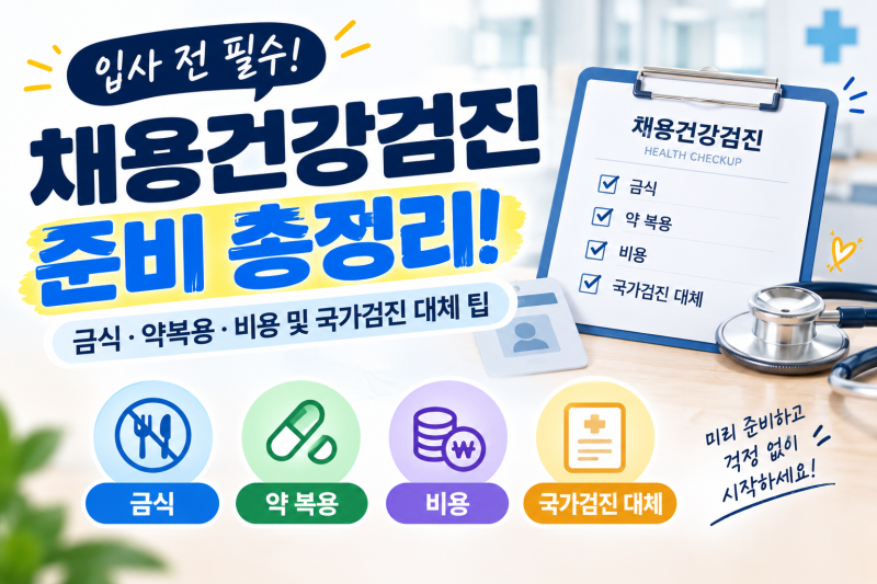 채용건강검진 준비 총정리! 금식·약복용·비용 및 국가검진 대체 팁