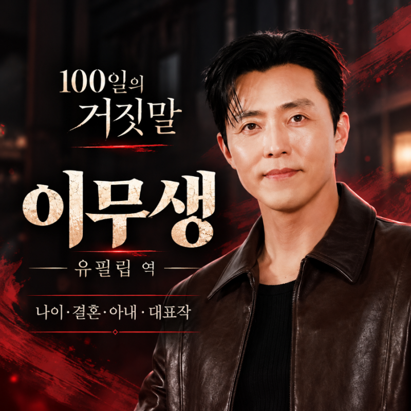 100일의 거짓말 이무생, 유필립 역 누구?