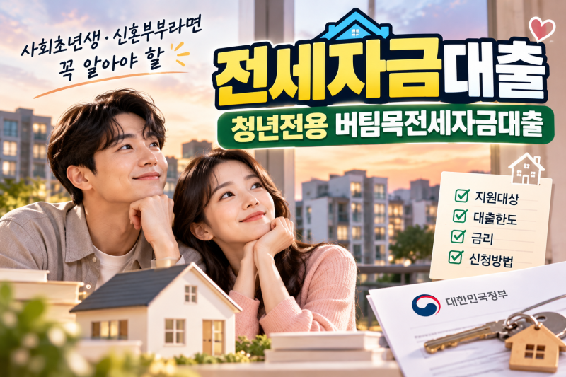 사회초년생·신혼부부라면 꼭 알아야 할 전세자금대출 — 청년전용 버팀목전세자금대출