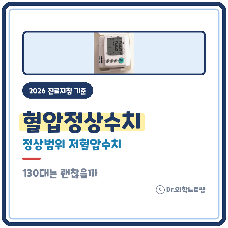 혈압정상수치 130대는 괜찮을까? 저혈압수치·임산부혈압 기준