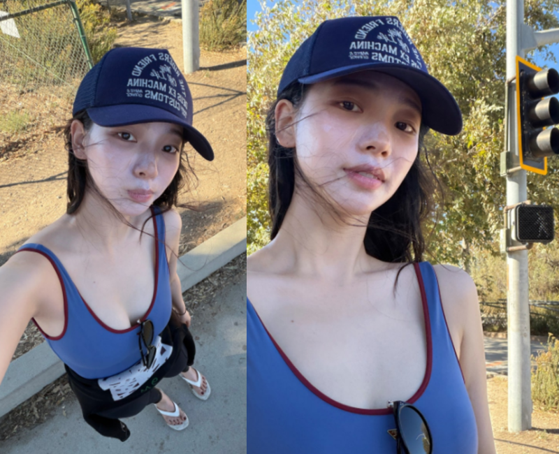 f(x) 말리부 서핑 소감 카리나, 스윔 바디 수트 민낯의 강렬함