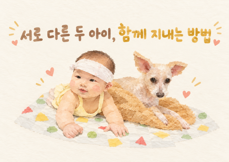 아기와 13살 노견의 첫 만남부터 적응기까지｜함께 지내며 느낀 주의사항