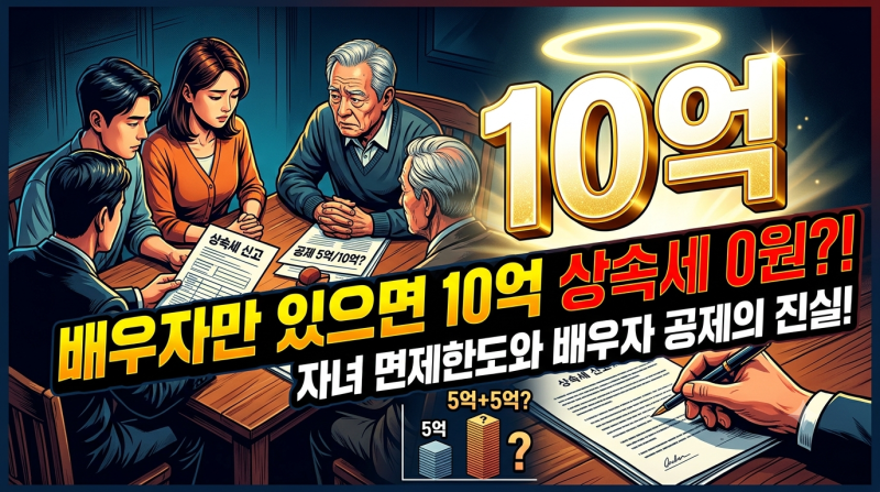 2026 자녀 상속세 면제한도: 배우자 유무에 따른 5억·10억 공제 계산법