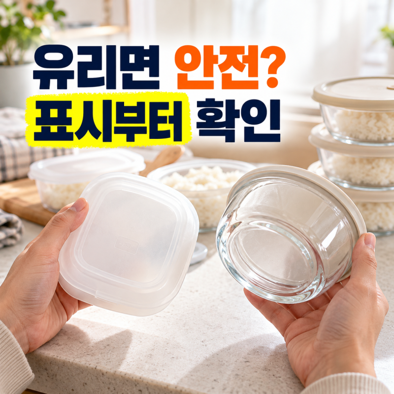 냉동밥 보관용기, 유리면 무조건 안전할까? 플라스틱도 이 표시를 보면 달라져요