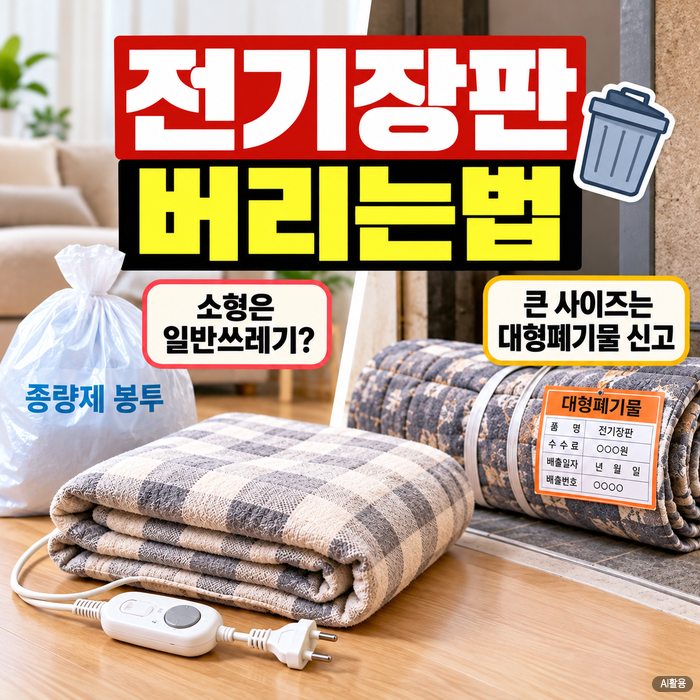 전기장판 버리는법, 일반쓰레기부터 대형폐기물 신고 방법까지