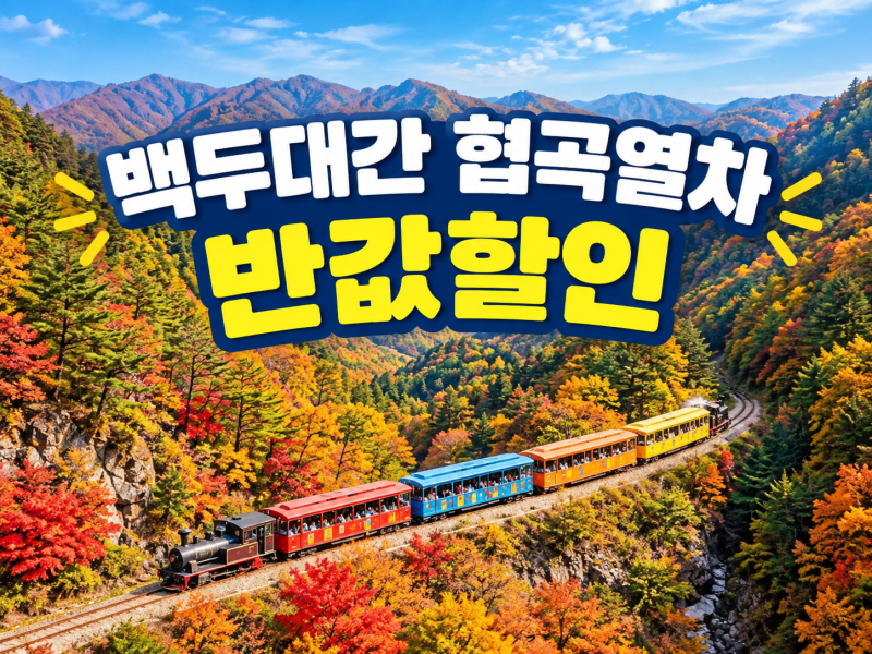백두대간협곡열차 예약 반값할인 및 좌석