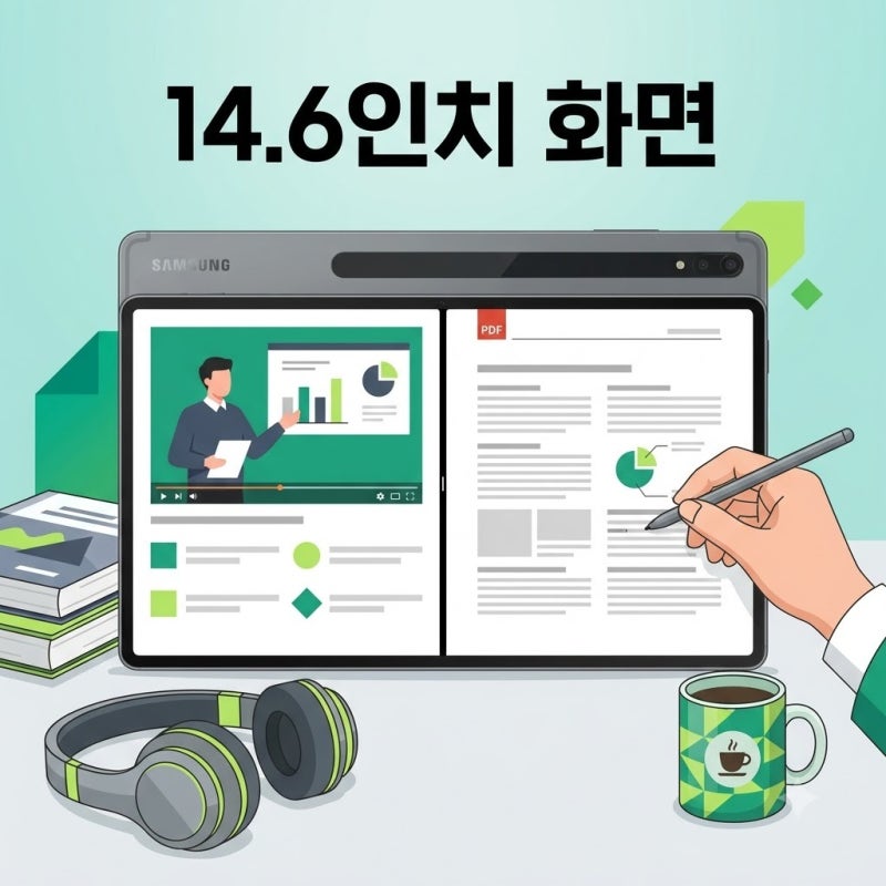 삼성전자 갤럭시탭 S12 울트라 WiFi 256GB 그레이 SM-X940 인강·PDF 필기용으로 고를 만할까?