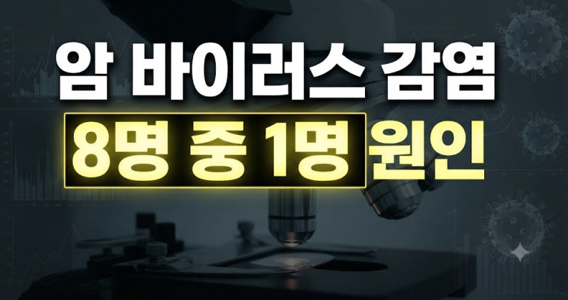 암 바이러스 감염, 신규 암 8명 중 1명 원인…HPV·간염 예방과 검진 정리