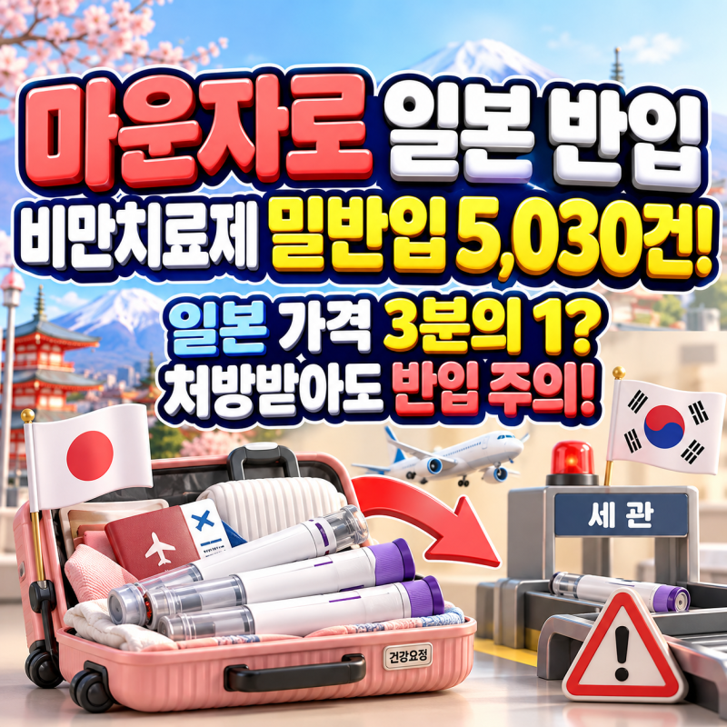 마운자로 일본 반입 급증, 가격 3분의 1? 일본 처방·구매 후기와 밀반입 적발 5,030건