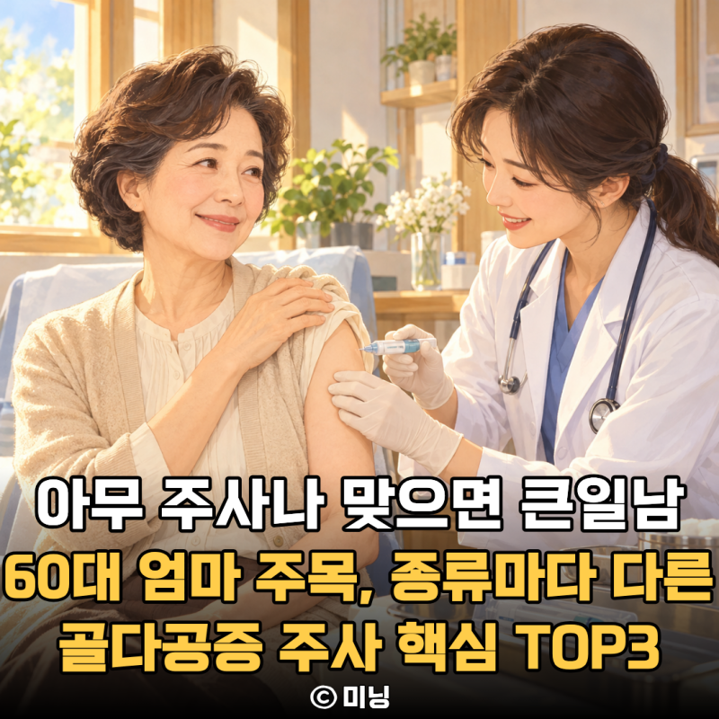 “뼈 약하다고 아무 주사나 맞으면 큰일남” 60대 엄마 종류마다 다른 골다공증주사 핵심 TOP3